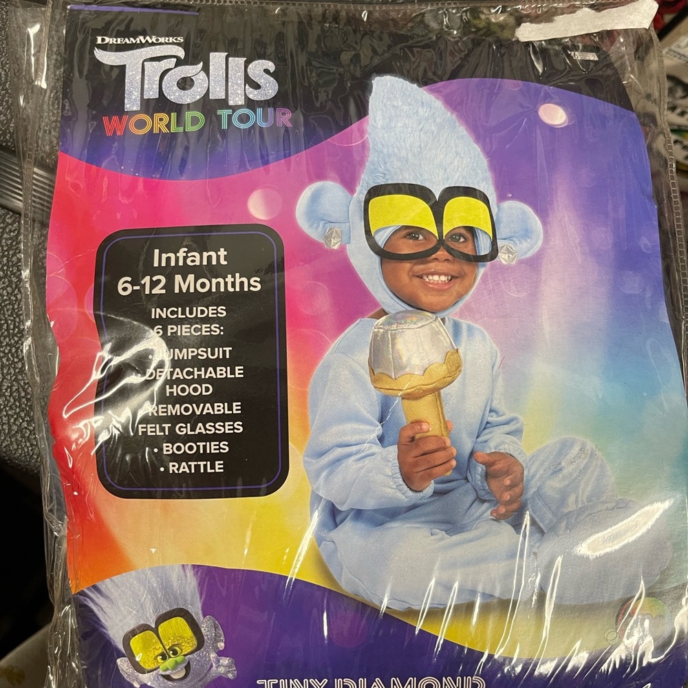Dreamworks Trolls World Tour Infant Outfit - Blue and Yellow
